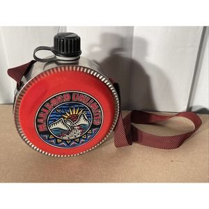 Marlboro Unlimited Vintage Coleman Canteen•Black/Red Weaved Shoulder Strap•
